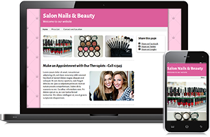 Beauty website example